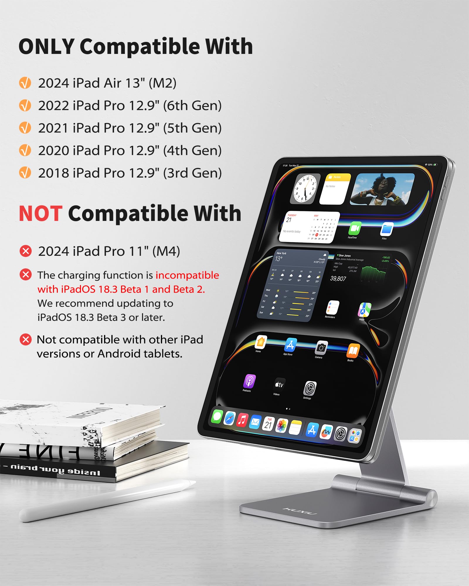 KU XIU X33 Pro Max Wireless Magnetic Charging Stand for iPad Pro